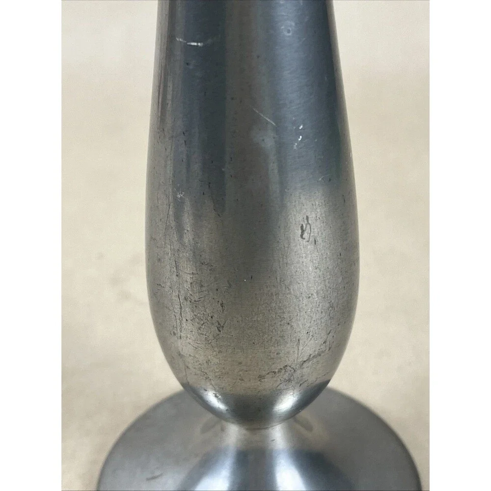 Vintage 1970’s DAALDEROP Made In Holland Pewter Small Footed Bud Vase Home Decor